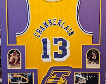 Wilt Chamberlain Framed Los Angeles Lakers Jersey  (Unsigned)