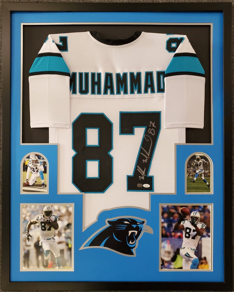 Muhsin Muhammad Autographed Signed Framed Carolina Panthers Jersey