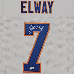 John Elway Autographed Signed Denver Broncos Throwback Jersey BECKETT