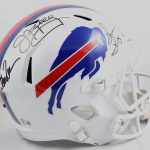 Jim Kelly Andre Reed & Thurman Thomas Autographed Signed Buffalo Bills FS Helmet BECKETT