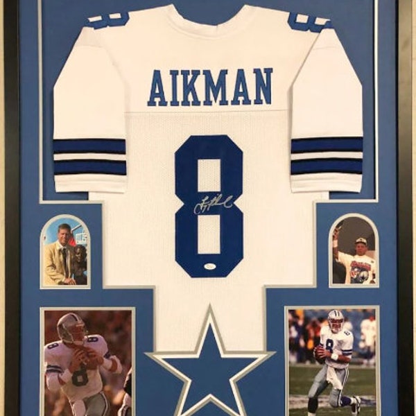 Troy Aikman Autographed Signed Framed Dallas Cowboys Jersey BECKETT