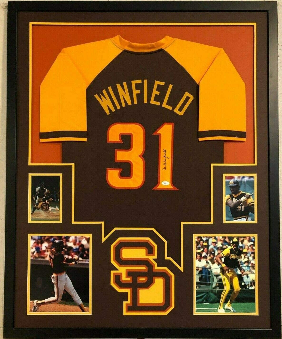 Dave Winfield Autographed Signed San Diego Padres Framed 