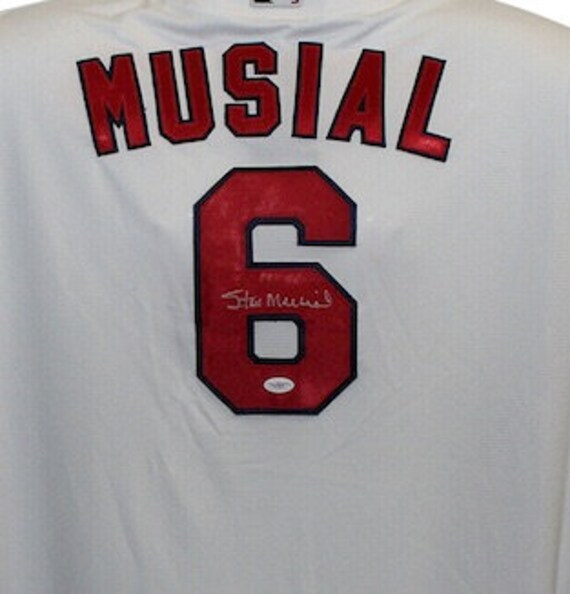 stan musial signed jersey