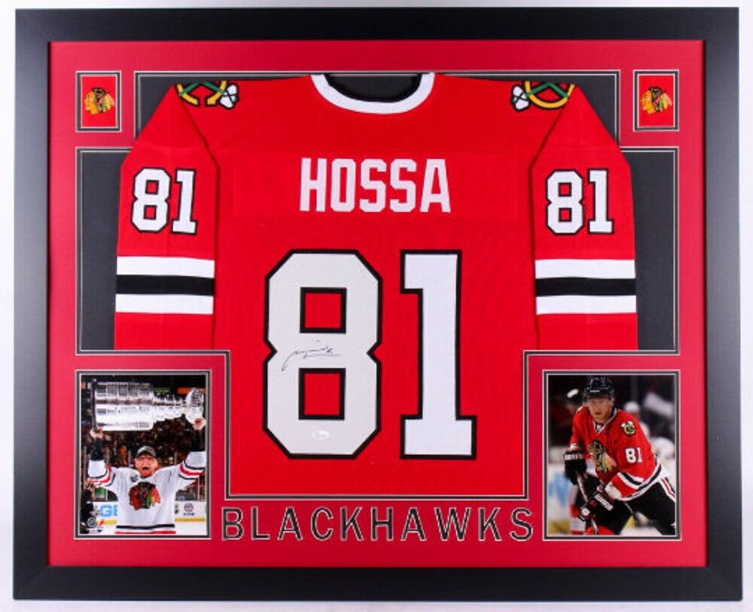 Marian Hossa Signed Chicago White Hockey Jersey (Beckett)