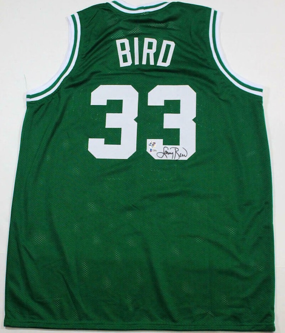 Larry Bird Autograph Jersey Boston Celtics White Out Framed 37x45