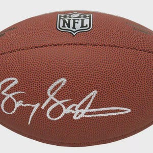 Barry Sanders Detroit Lions Autographed Signed FS NFL Football Schwartz COA