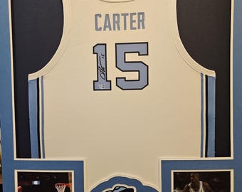 Vince Carter Autographed Signed Framed North Carolina Tar Heels Jersey FANATICS