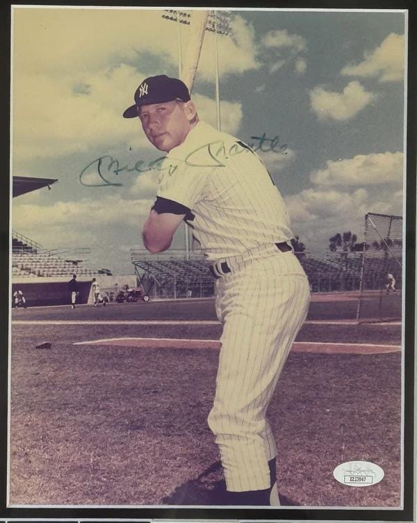 【超希少】★ミッキー・マントル直筆サインボール(ヤンキース)★ 超レア☆ミッキーマントル☆Mickeymantle☆HOF74直筆サインボール