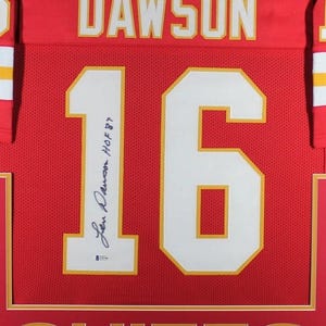 Len Dawson Autographed Signed Framed Kansas City Chiefs Jersey BECKETT image 2