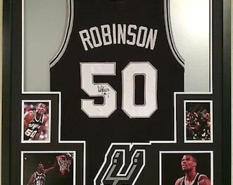 Maillot de basket noir rétro The Admiral David Robinson bleu marine