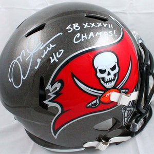 Mike Alstott Autographed Signed Tampa Bay Buccaneers FS Helmet BECKETT