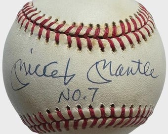 Mickey Mantle New York Yankees Autographed Signed Official AL Baseball JSA COA