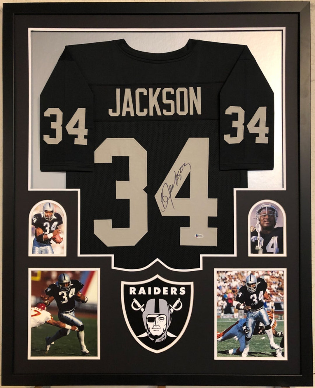 Bo Jackson Las Vegas Raiders Autographed Nike On Field Jersey - Beckett COA