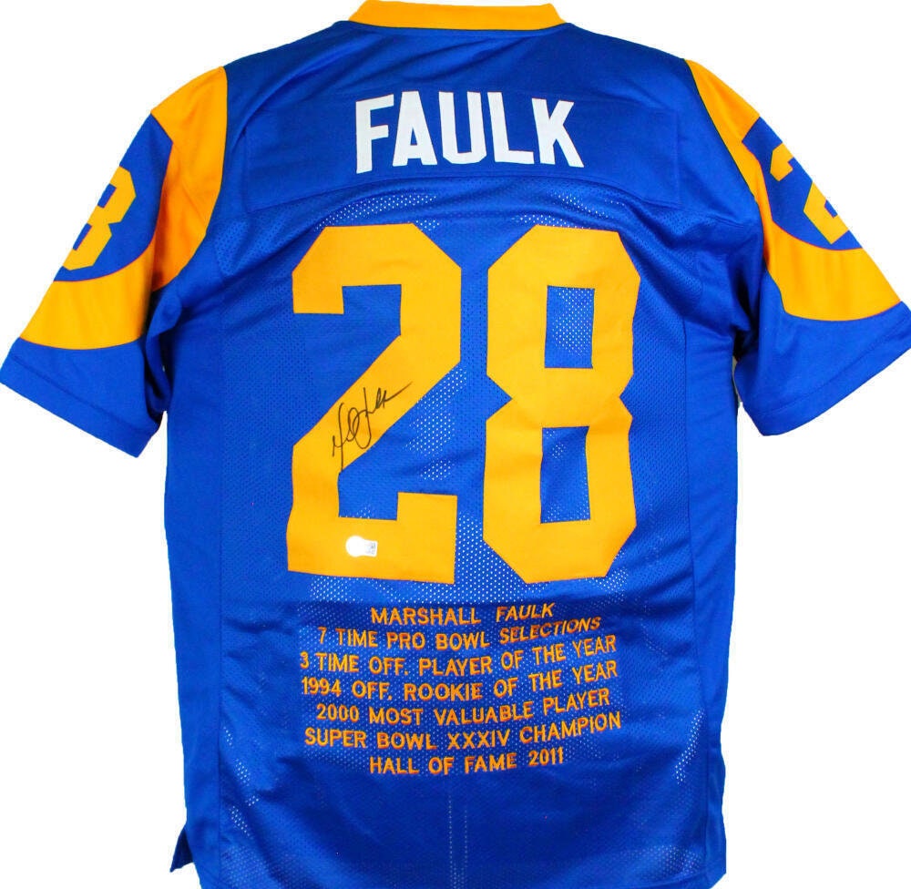 Marshall faulk signed jersey sales