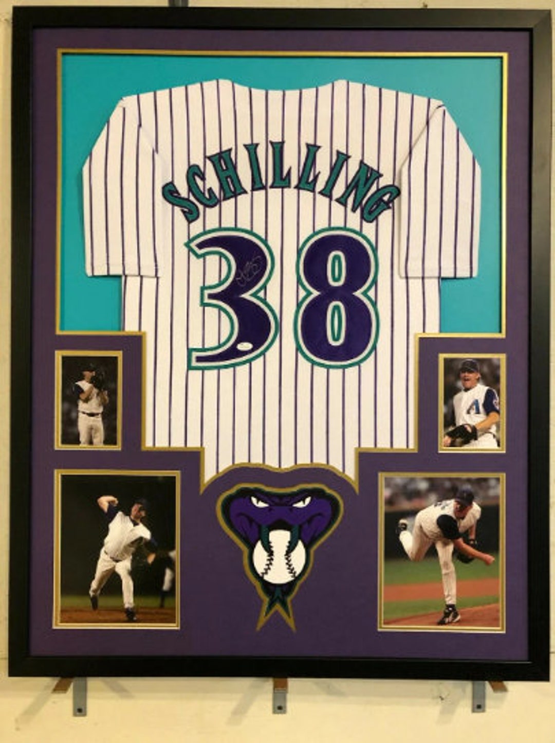 Curt Schilling Autographed Signed Framed Arizona Diamondbacks Jersey JSA COA - Etsy