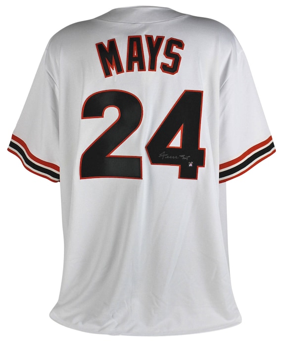 willie mays signed jersey
