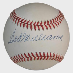 Ted Williams Boston Red Sox Autographed Signed AL Baseball PSA