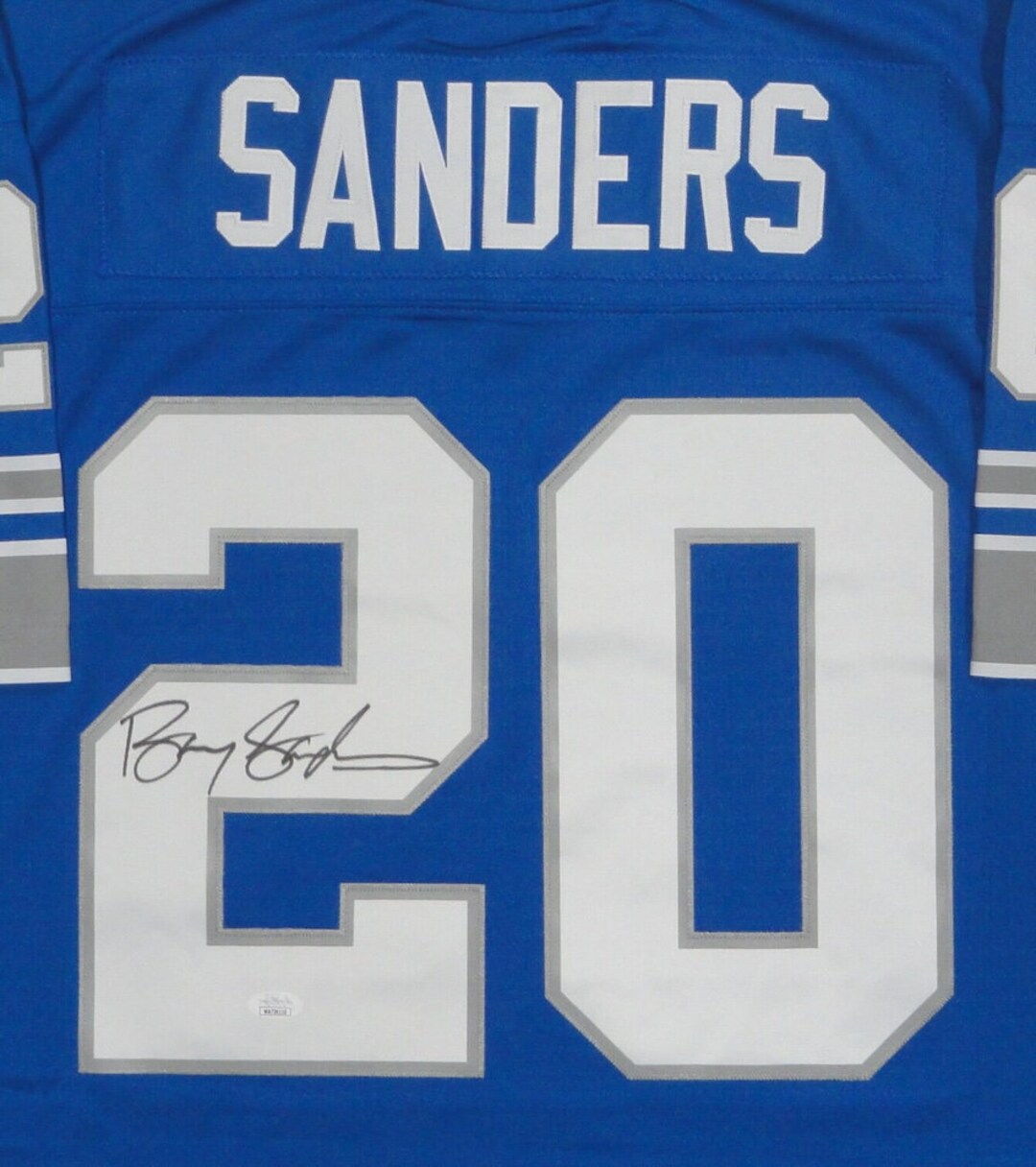 BARRY SANDERS DETROIT LIONS SIGNED GRAY NIKE JERSEY SIZE L (BAS COA) —  Ultimate Autographs