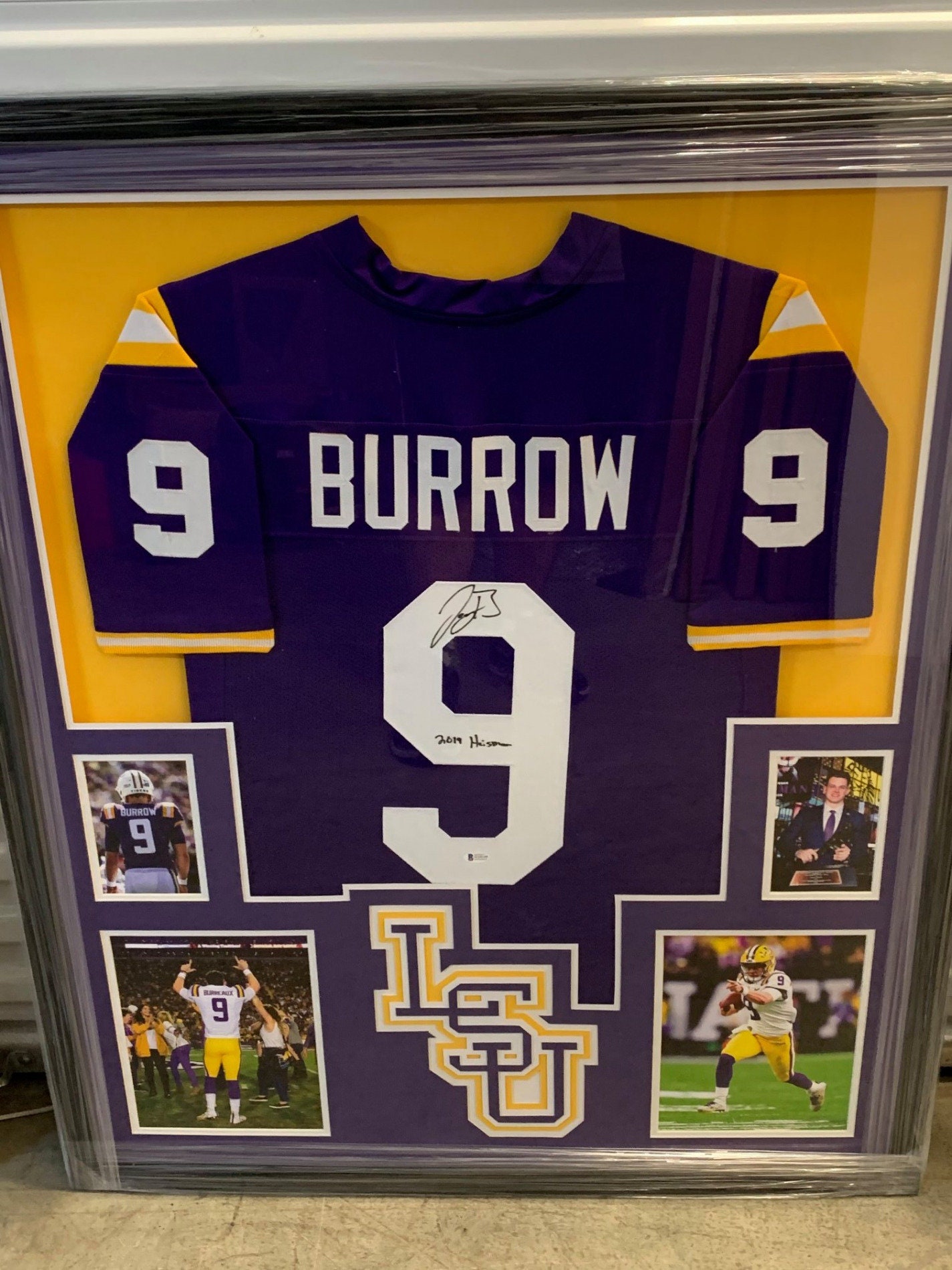 joe burrow framed jersey