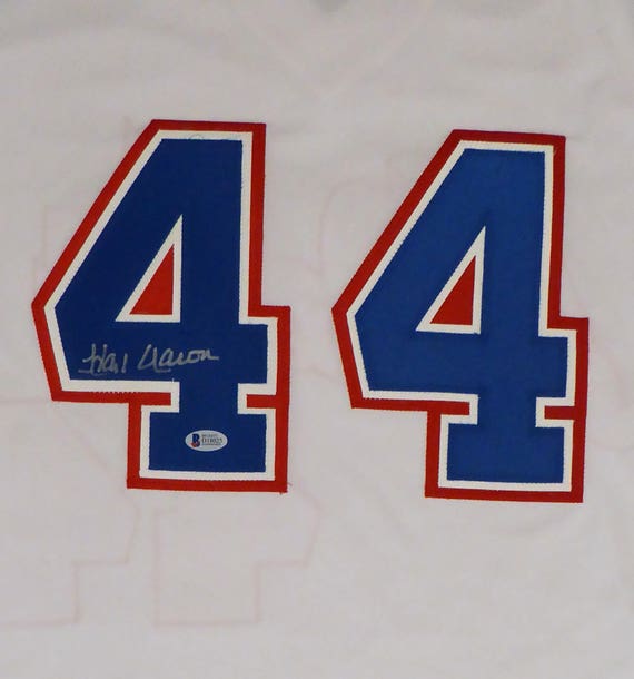 hank aaron autographed jersey