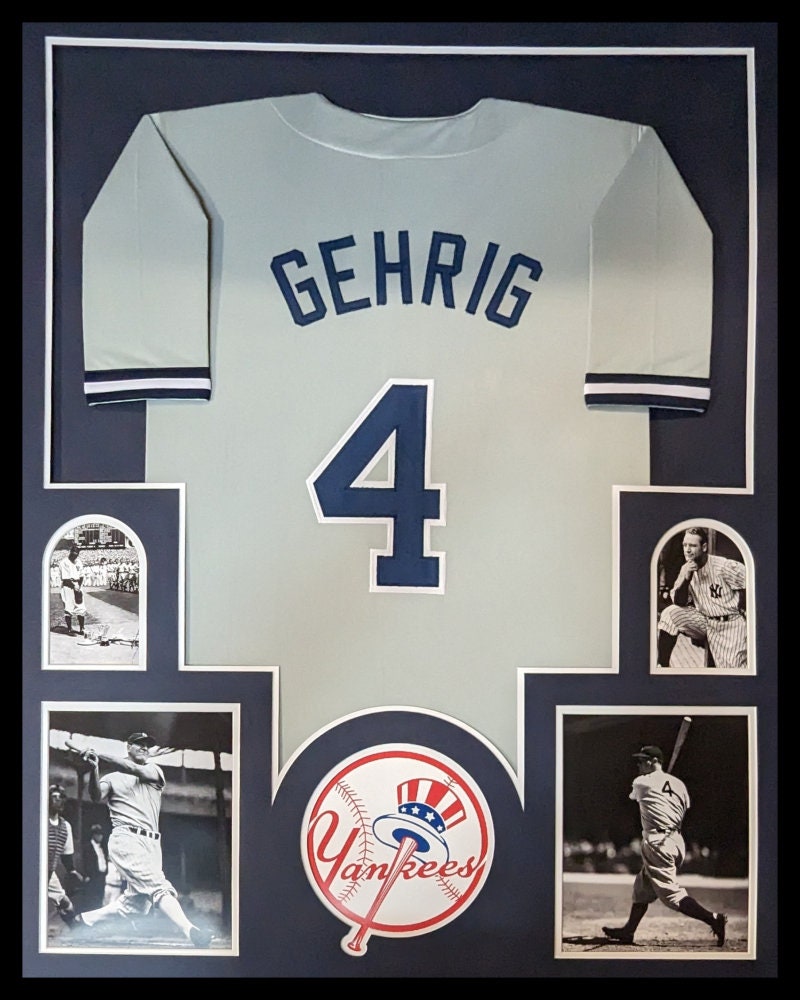 Lou Gehrig Framed New York Yankees Jersey