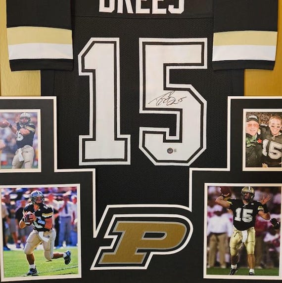 Signed Jersey Drew Brees Purdue Jersey Poster New Jersey Framed