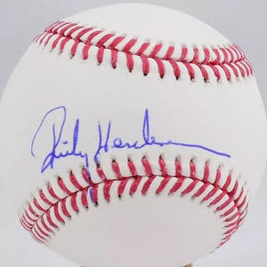 Rickey Henderson A's Yankees Autogramm unterschrieben Baseball BECKETT