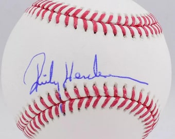 リッキー・ヘンダーソンのサイン入りMLB公式Baseball Fanatics認証済み