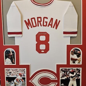 Joe Morgan Autographed Signed Framed Cincinnati Reds Jersey JSA