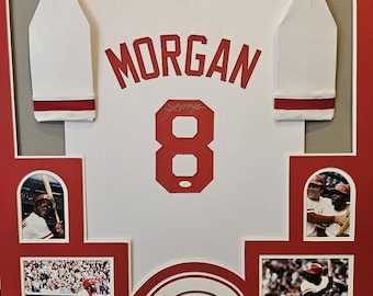 Joe Morgan Autographed Signed Framed Cincinnati Reds Jersey JSA