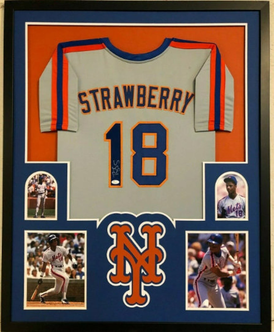 Darryl Strawberry Autographed Signed Framed New York Mets 