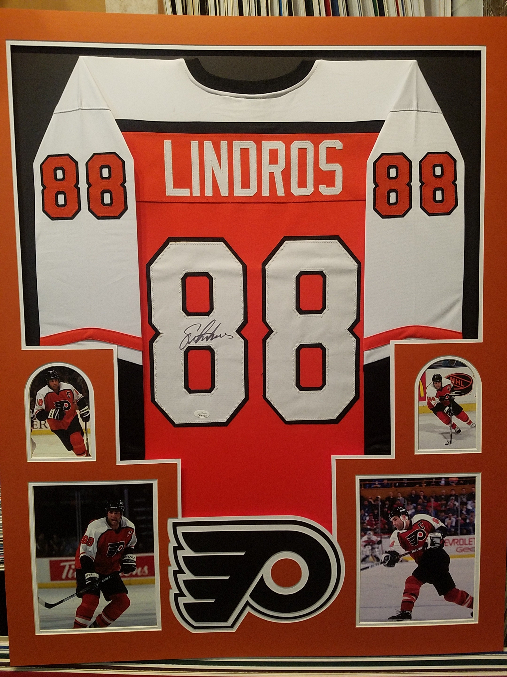 Eric Lindros Framed Career Jersey - Signed - Ltd Ed 188