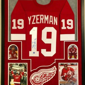 Steve Yzerman 19 Autographed Detroit Red Wings 35x43 Custom 