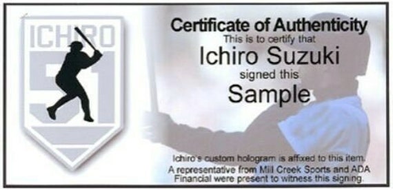 Ichiro Suzuki Seattle Mariners Fanatics Authentic Autographed