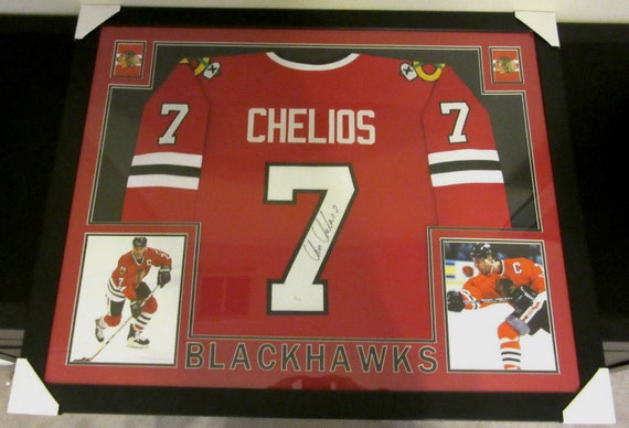  Chris Chelios Autographed Black Chicago Blackhawks