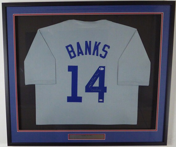 ernie banks signed jersey