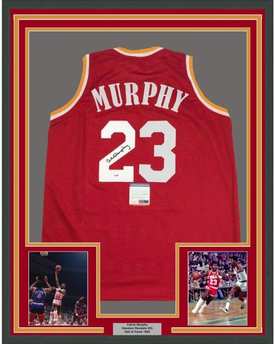 Calvin Murphy Autographed Signed Framed Houston Rockets