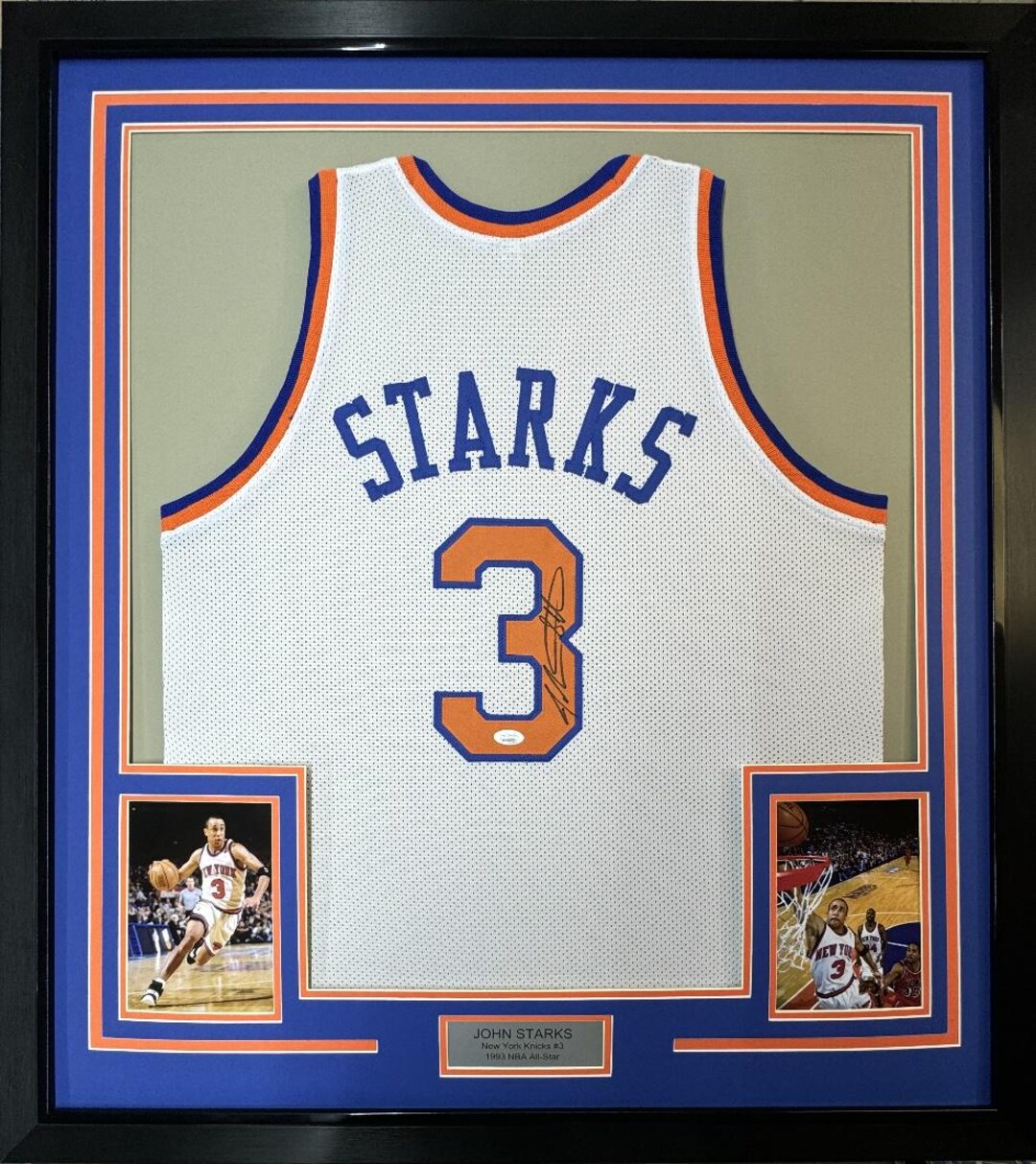 NBA NY Knicks John starks サイン入り？ユニフォーム John Starks Signed New York Knicks Blue Jersey (JSA COA
