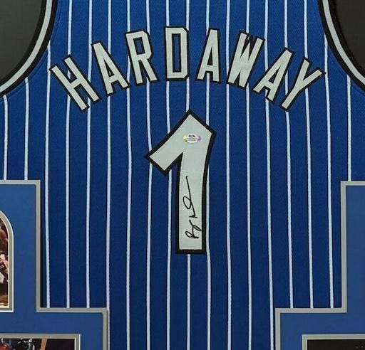 Penny Hardaway Autographed Signed Framed Orlando Magic Jersey