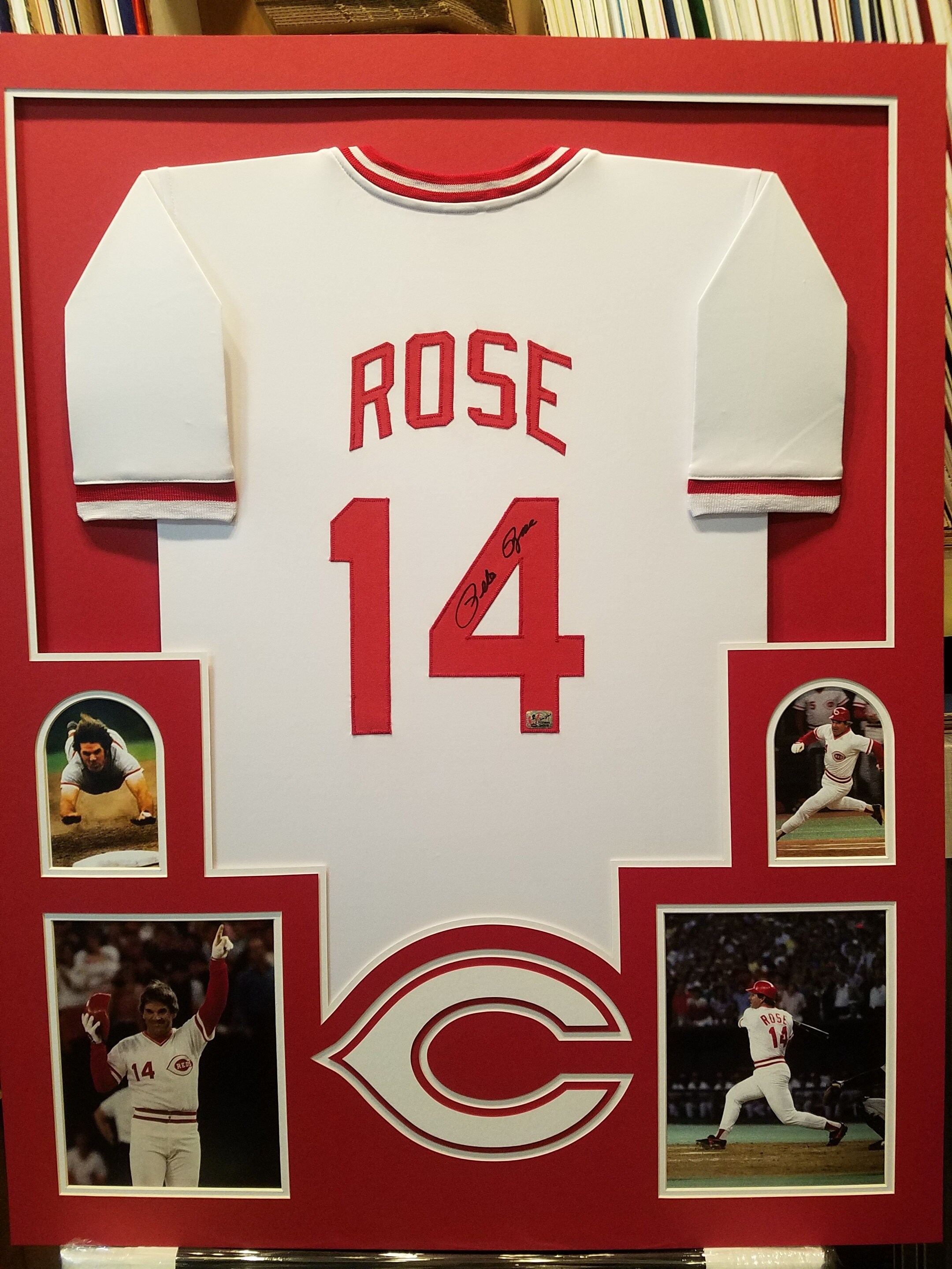 Cincinnati Reds Pete Rose Autographed Signed Custom Stat Jersey Jsa Coa