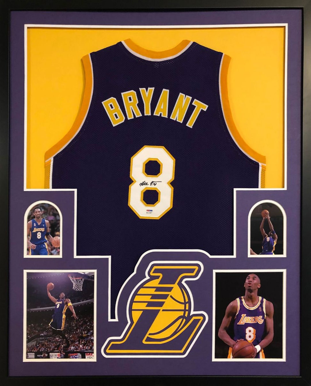 Framed Facsimile Autographed Kobe Bryant 33x42#24 Los Angeles LA Purple  Reprint Laser Auto Basketball Jersey Size Men's XL at 's Sports  Collectibles Store