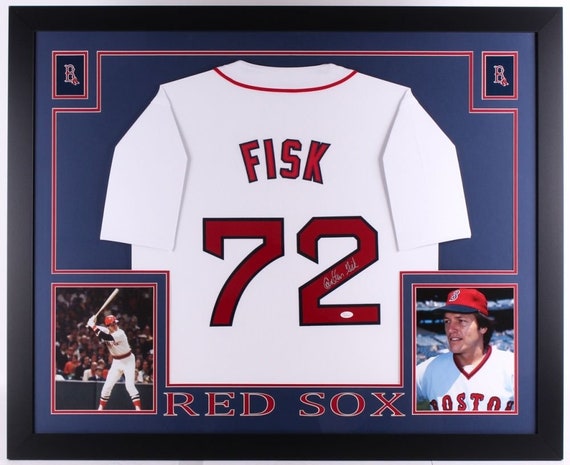 Carlton Fisk Autographed Signed Framed Boston Red Sox Jersey 