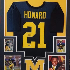 Desmond Howard Autographed Signed Framed Michigan Wolverines Jersey BECKETT
