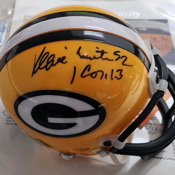 Green Bay Packers Signed Mini Helmets Etsy