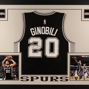 Manu Ginobili Autographed Signed Framed San Antonio Spurs Jersey BECKETT