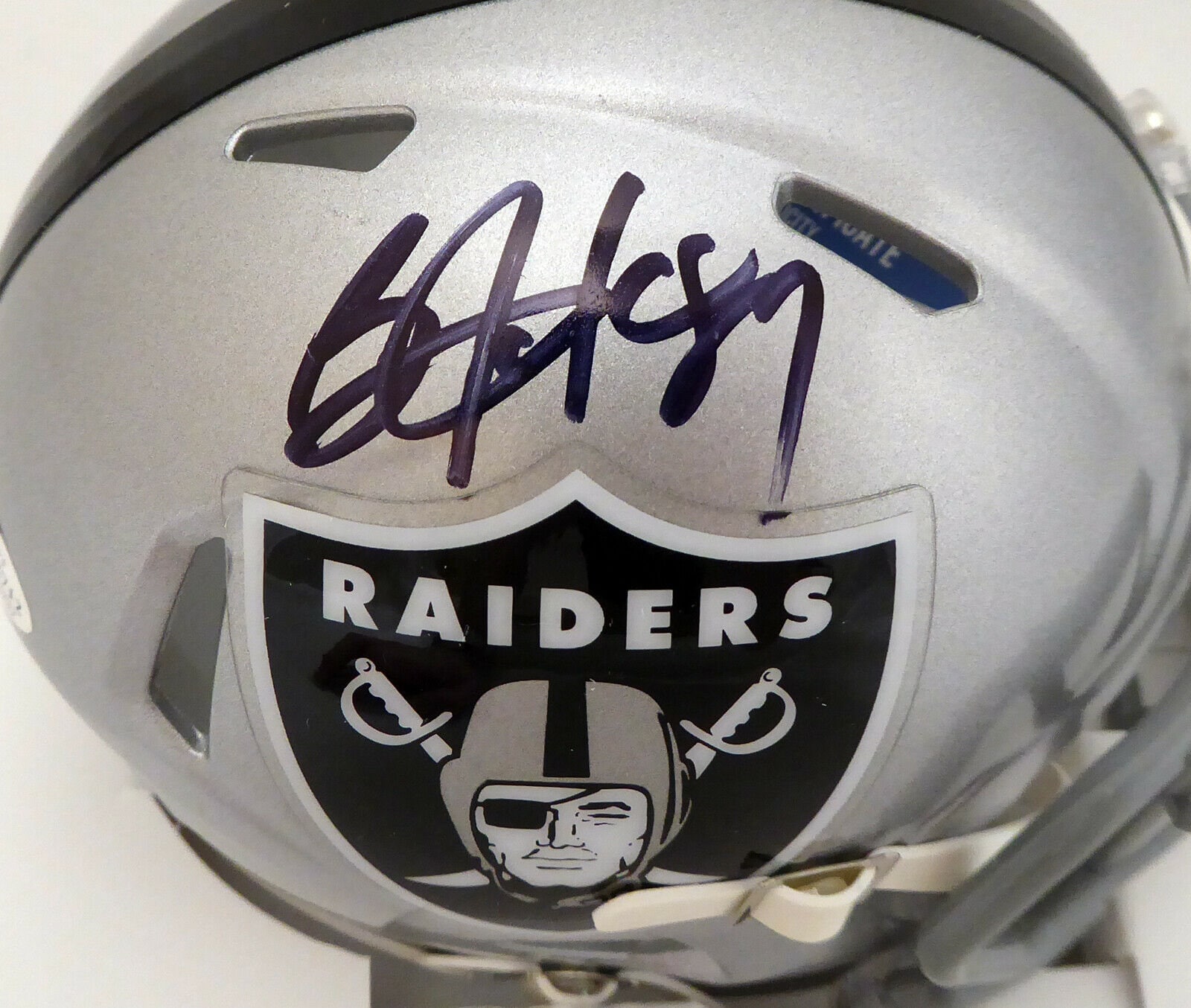 Bo Jackson Autographed Oakland Raiders Chrome Full-Size Football Helmet   Bas Coa