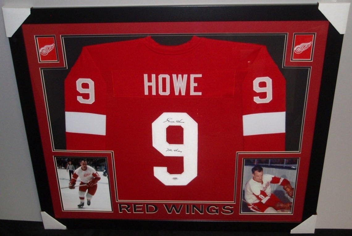 Gordie Howe - Custom Framed Signed Jersey