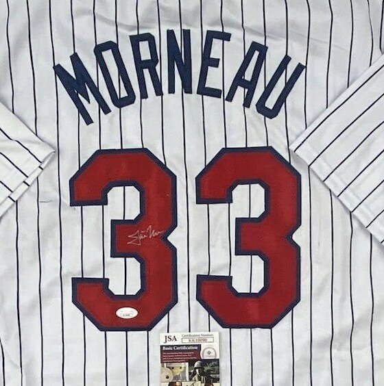 Justin Morneau Autographed Signed Framed Minnesota Twins Jersey
