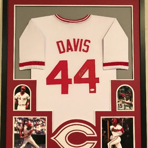 Eric Davis Autographed Signed Framed Cincinnati Reds Jersey COA