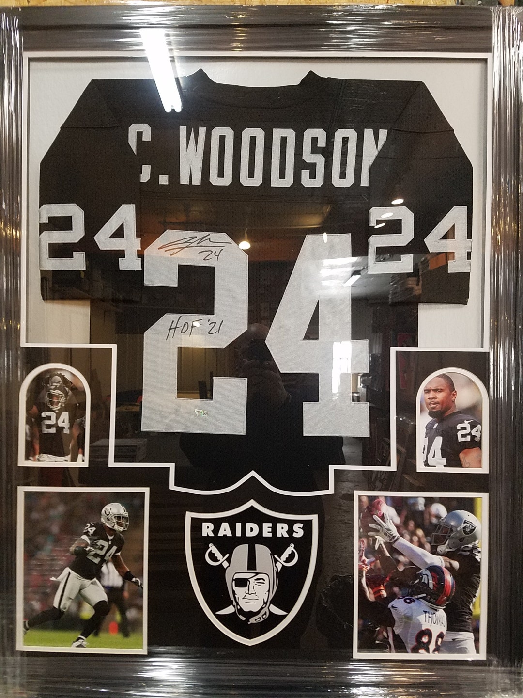 Charles Woodson Autographed Signed Oakland Raiders Framed Jersey FANATICS Etsy